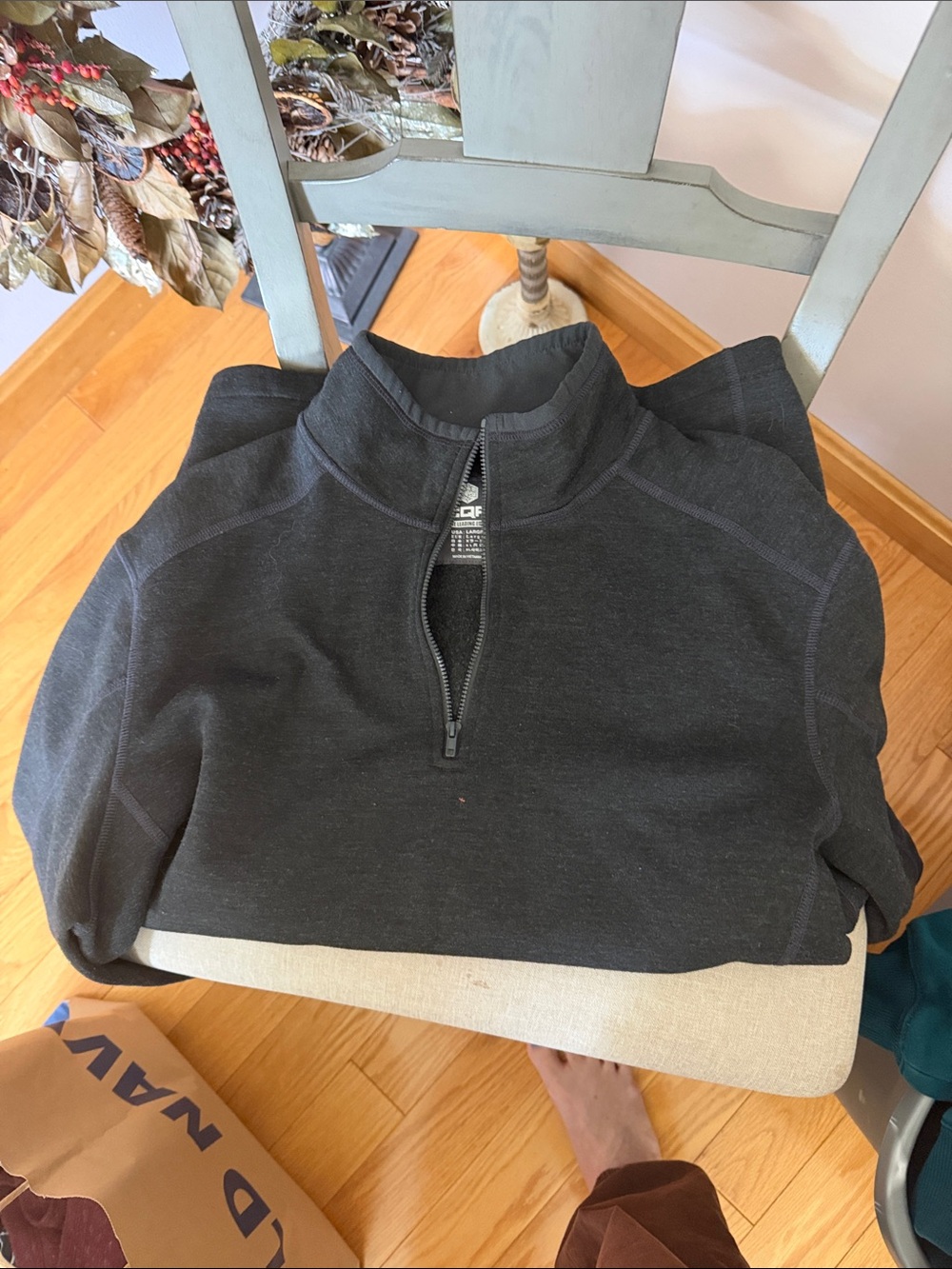 Classic Half-Zip Black Women's Sweater